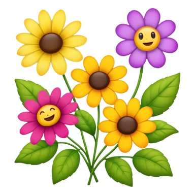 emoji for flowers one item without face sticker