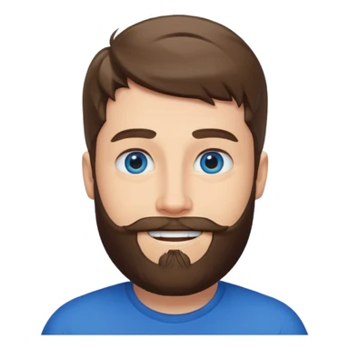 Mr Beast from YouTube with blue eyes and a beard sticker