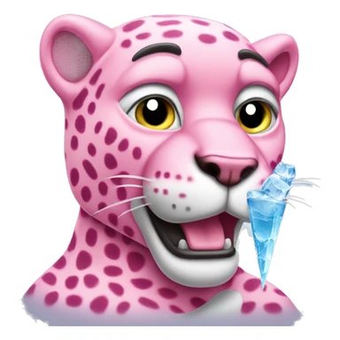 The Pink Panther with ice sticker