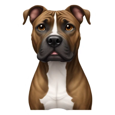 Brindle American Staffordshire terrier black nose sticker