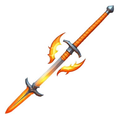 flaming sword sticker