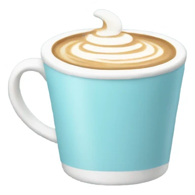 Pastel blue latte sticker