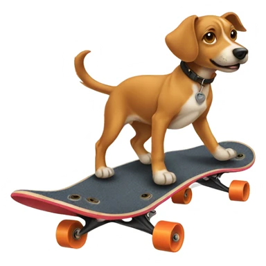 dog skateboarding sticker