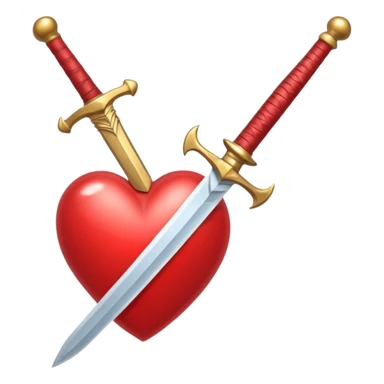 Gerçek kalbinin içinden geçen Kılıç sticker