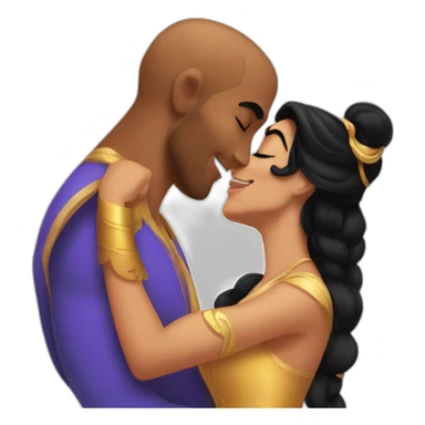Disney Aladdin kissing Hercules sticker