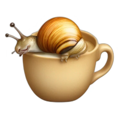 Escargots qui nage dans du café sticker
