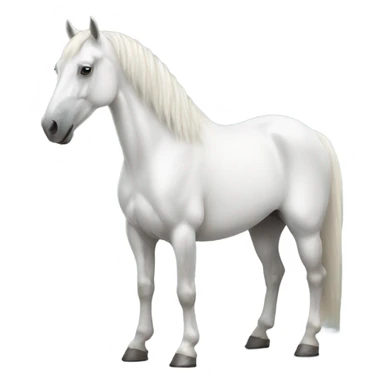 White horse standing sticker