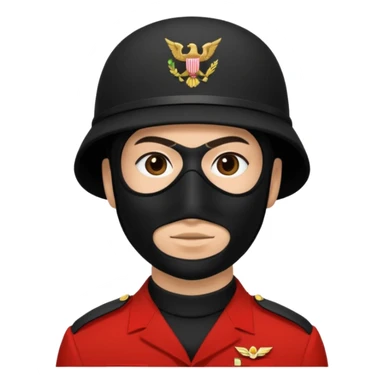 soldier with black masks without cap sticker