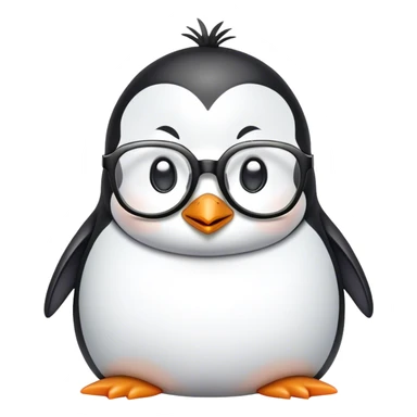 penguin wearing glasses sticker