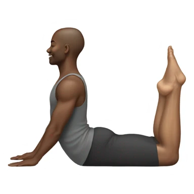 Back bend yoga white male  sticker