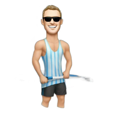 Jonathan Toews as a beach bum sticker