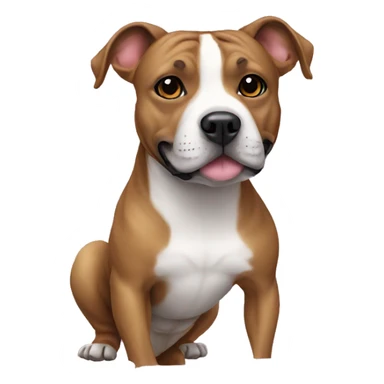 Dog Staffordshire Bull Terrier, french provincial leg sticker