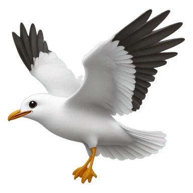 mouette qui vole avec des ailes sticker
