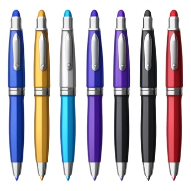 A row of fountain pens sticker