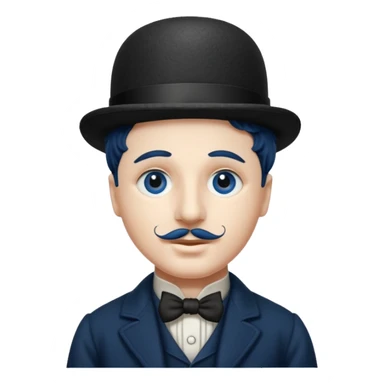 Charlie Chaplin dark blue eyes sticker