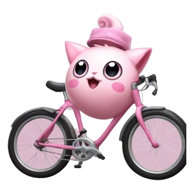 Jigglypuff on a bike sticker