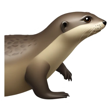 Loutre sur tortue sticker