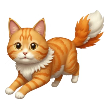 Flying cat in the bird  sticker