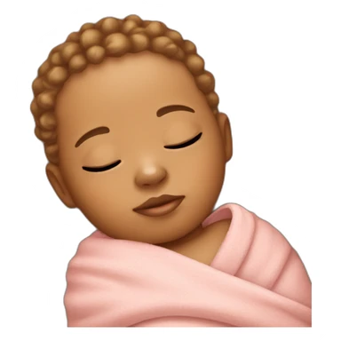 Light skin sleeping newborn sticker