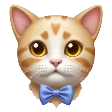 Cat with bow on its head sticker