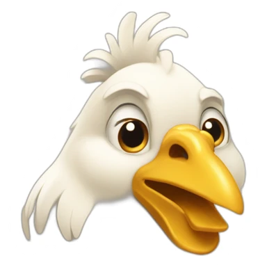 Une poule avec des dents en or sticker