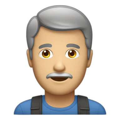 hombre adulto caucasico con cara de preocupacion viendo como el tiempo pasa muy rapido sticker