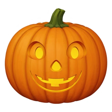 Pumpkin with blush nd cute face sticker