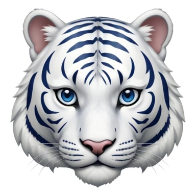 White tiger blue eyes sticker