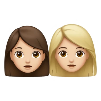 bestiess one with dark brown hair and one with dirty blonde hair sticker