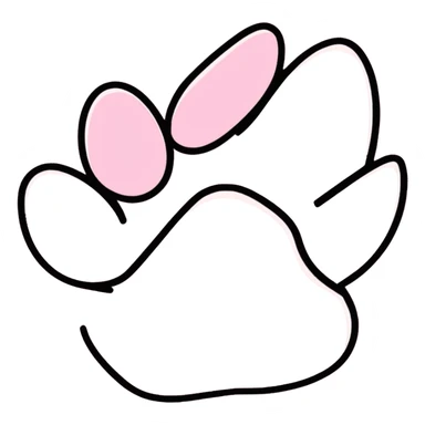 pink pawprint sticker