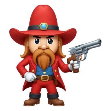 yosemite sam character cartoon with his gun sticker