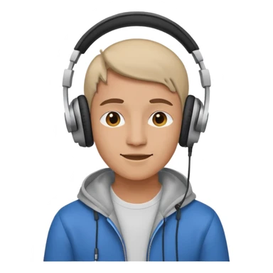 listening to music with headphones sticker