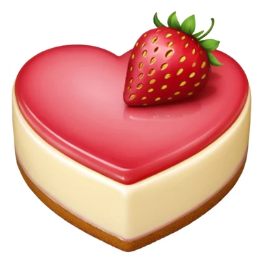 heart shaped strawberry cheesecake sticker