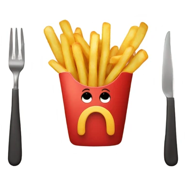 Fries in plate sticker