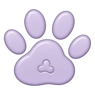 a very light pale pastel purple pawprint sticker