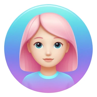 minimal abstract avatar for AI assistant,
soft rounded shape,
no human face,
friendly presence without personality bias,
neutral pastel gradient,
modern wellness AI aesthetic,
transparent background,
vector illustration
 sticker