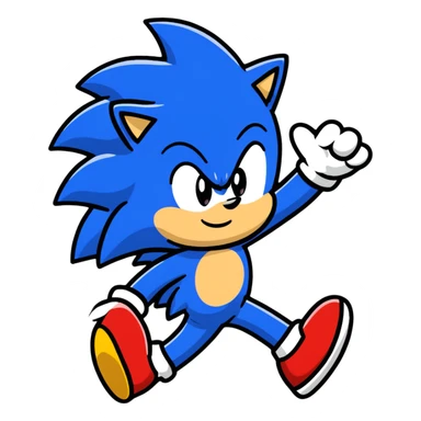 Sonic the Hedgehog dancing in a fun pose sticker