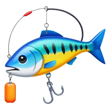 fake bait fishing sticker