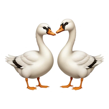geese punching each other  sticker