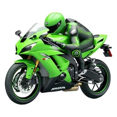 Kawasaki Ninja (Sportbike) - Kawasaki Ninja ZX-10R (Model Year: 2022) (Iconic colour: Green) sticker