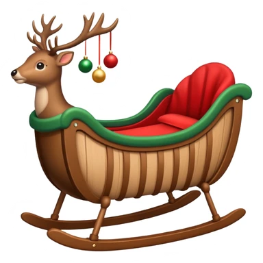 noel cradle with deer sticker