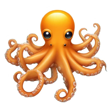 Octopus bathed in orange juice   sticker