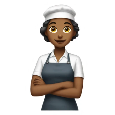 Jeune et belle serveuse sticker
