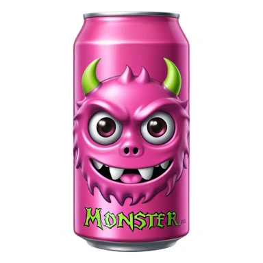 Pink monster energy drink with the logo of original monster company energy drink do not add the face in it just normal monster can  sticker