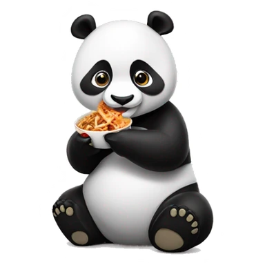 Panda eating Panda Express sticker