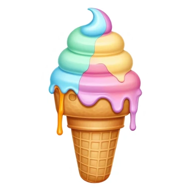 Melted pastel ice cream sticker