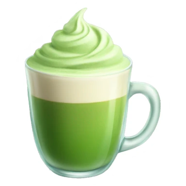 Glass of matcha latte sticker