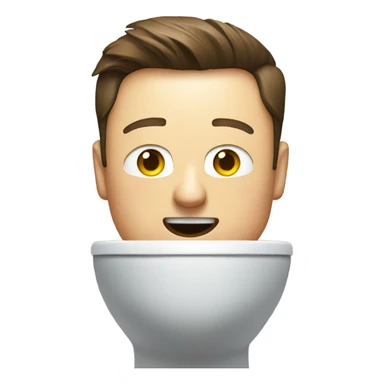 Elon musk on a toilet sticker