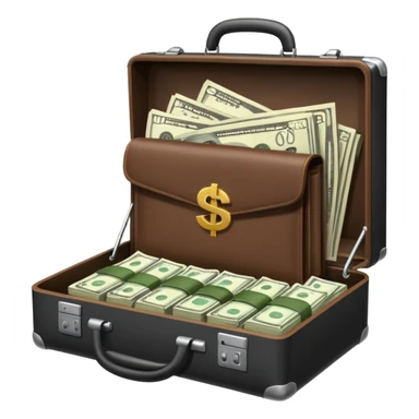 open wifi money filled briefcase sticker