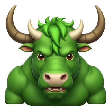 Green bull sticker